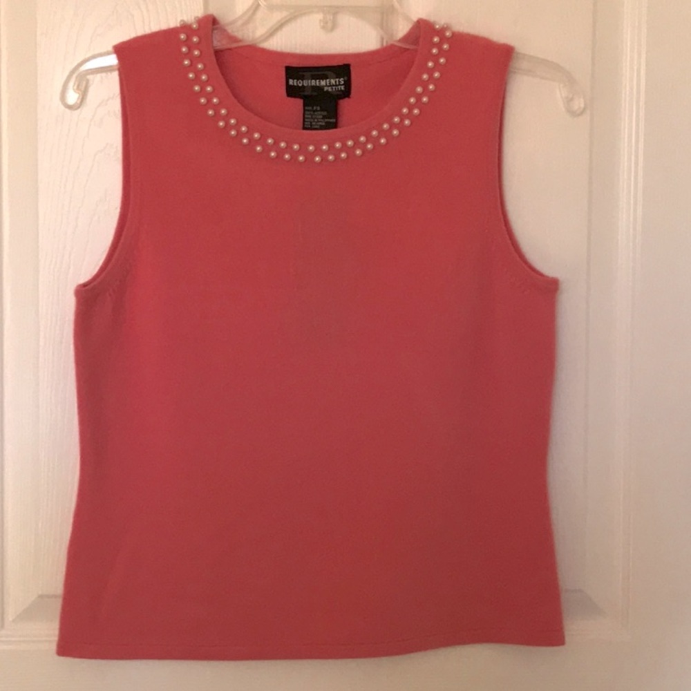 Vintage 90s Y2K Requirements Pearl Sweater Sleeveless